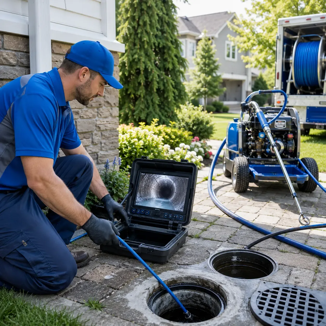 Outdoor drain cleaning professionals serving Vanderbilt, TX